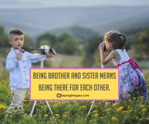 Download cute brother and sister wallpaper with quotes HD