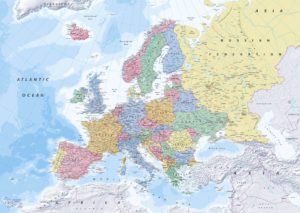 Top europe wallpaper map free Download