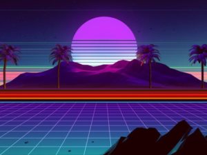 Download retrowave wallpaper HD