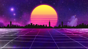 Download retrowave wallpaper HD