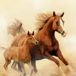 Download running horse hd wallpaper for mobile HD