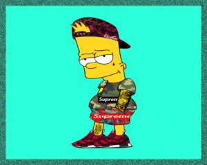 Download supreme bart simpson background HD