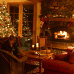 Download winter fireplace wallpaper HD