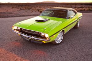 challenger lime dodge 1970 ta six