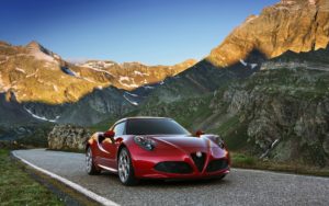 alfa romeo 4c rosso competizione rear paint spec tri coat background michigan wallpapers rssportscars