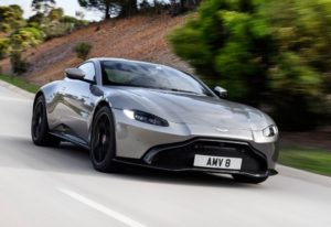 aston martin vantage silver v8 2007 speed side