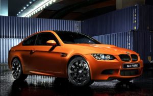 orange bmw m3