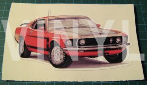 boss 302 decal mustang ford 1970 wall graphic