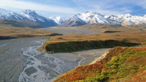 alaska denali national desktop park landscape mountains snow states united lake widescreen clouds wallpapers13